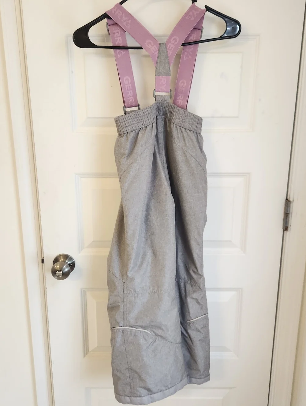 Gerry Girls Youth Small Size 7/8 Grey Purple‎ Snow Bibs #A1186